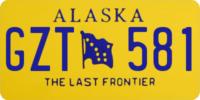 AK license plate GZT581