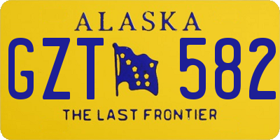 AK license plate GZT582