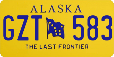 AK license plate GZT583