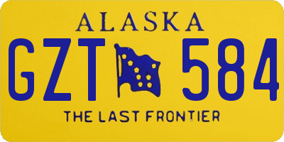 AK license plate GZT584