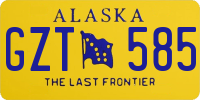 AK license plate GZT585