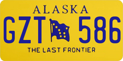 AK license plate GZT586