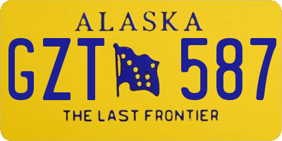 AK license plate GZT587