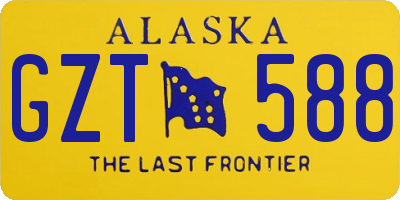 AK license plate GZT588