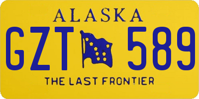 AK license plate GZT589