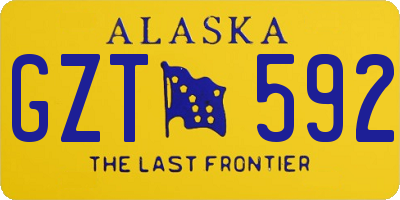 AK license plate GZT592