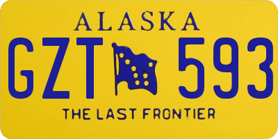 AK license plate GZT593