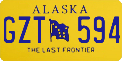 AK license plate GZT594