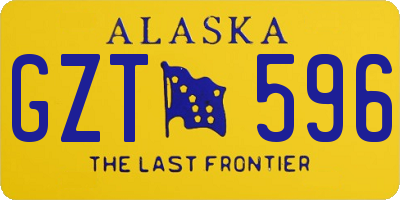 AK license plate GZT596