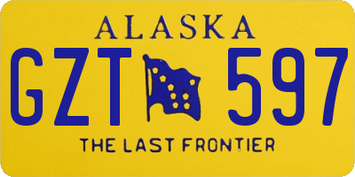 AK license plate GZT597