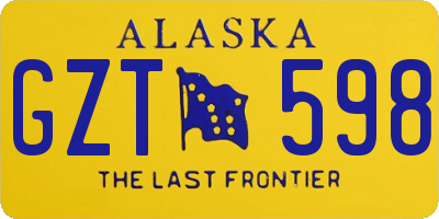 AK license plate GZT598