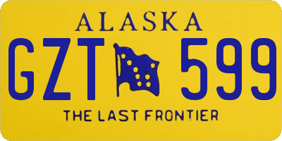 AK license plate GZT599