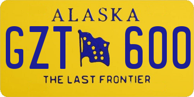 AK license plate GZT600