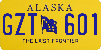 AK license plate GZT601