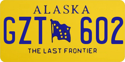 AK license plate GZT602