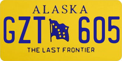 AK license plate GZT605