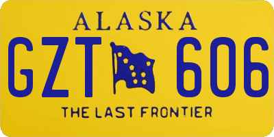 AK license plate GZT606