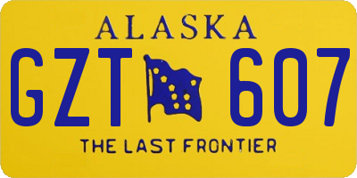 AK license plate GZT607