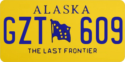 AK license plate GZT609