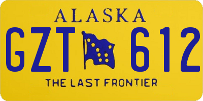 AK license plate GZT612