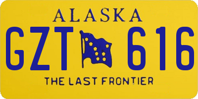 AK license plate GZT616