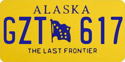 AK license plate GZT617