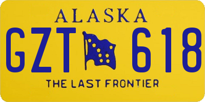 AK license plate GZT618