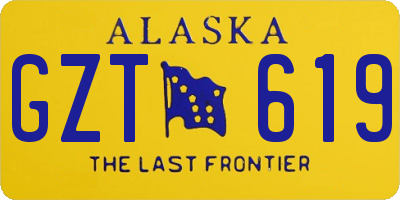 AK license plate GZT619