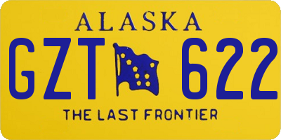 AK license plate GZT622