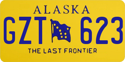 AK license plate GZT623