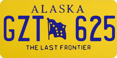 AK license plate GZT625