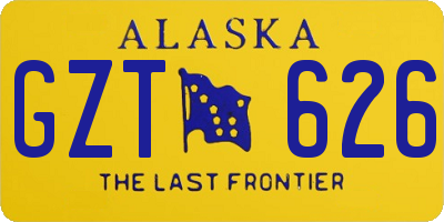 AK license plate GZT626