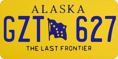 AK license plate GZT627