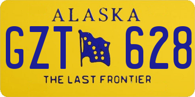 AK license plate GZT628