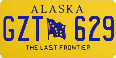 AK license plate GZT629