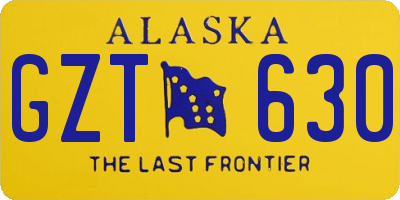 AK license plate GZT630