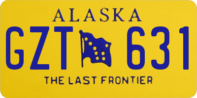 AK license plate GZT631