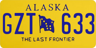 AK license plate GZT633