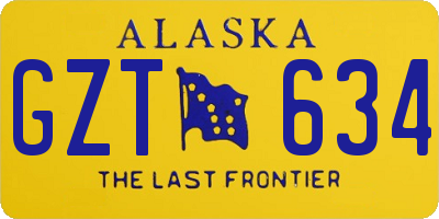 AK license plate GZT634