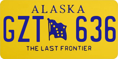 AK license plate GZT636