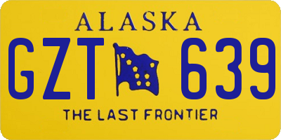 AK license plate GZT639