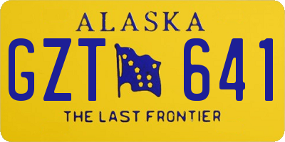 AK license plate GZT641