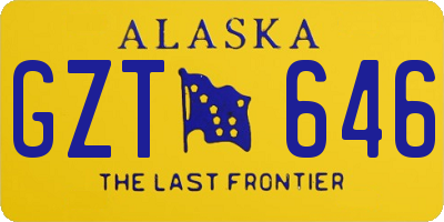 AK license plate GZT646