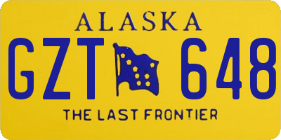 AK license plate GZT648