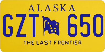 AK license plate GZT650