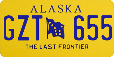 AK license plate GZT655