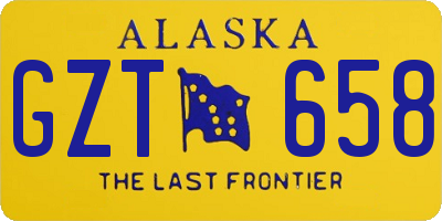 AK license plate GZT658