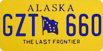 AK license plate GZT660