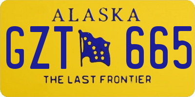 AK license plate GZT665