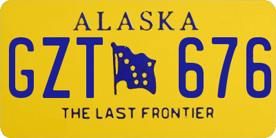 AK license plate GZT676